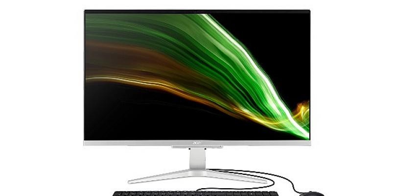Acer Aspire C27 hepsi bir arada bilgisayarlar, daha büyük ekranda canlı görüntüler ve yüksek performans sağlıyor